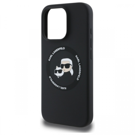Husa pentru iPhone 16 Pro, Karl Lagerfeld - Silicone MagSafe (KLHMP16LSKCHTCK) - Karl&Choupette Head [3]