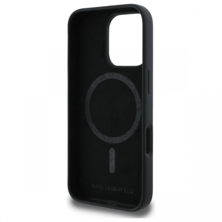 Husa pentru iPhone 16 Pro Max, Karl Lagerfeld - Silicone MagSafe (KLHMP16XSKCHTCK) - Karl&Choupette Head [4]