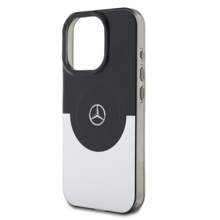 Husa pentru iPhone 16 Pro Max Mercedes PC/TPU Double Layer MagSafe, Black/Silver [3]