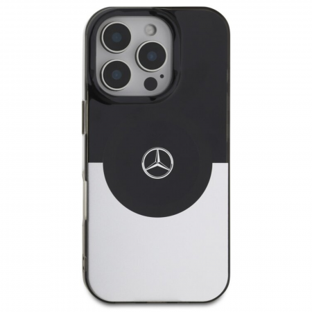 HUSE IPHONE - Husa pentru iPhone 16 Pro Mercedes PC/TPU Double Layer MagSafe, Black/Silver