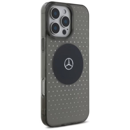 Husa pentru iPhone 16 Pro, Mercedes PC/TPU Star Pattern MagSafe, Black [1]