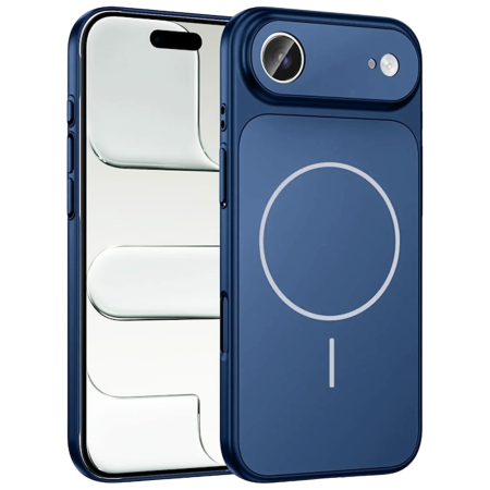 IPHONE 17 AIR - Husa pentru iPhone 17 Air, AG Glass Mata MagSafe Slim Full Camera Protect, Deep Blue