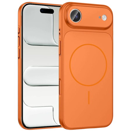 IPHONE 17 AIR - Husa pentru iPhone 17 Air, AG Glass Mata MagSafe Slim Full Camera Protect, Orange