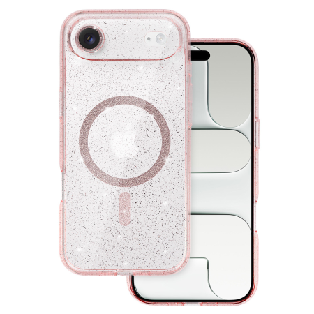 IPHONE 17 AIR - Husa pentru iPhone 17 Air, Glitter Magsafe, Pink Smoke