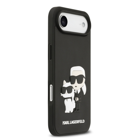 Husa pentru iPhone 17 Air Karl Lagerfeld 3D Rubber Karl and Choupette, Black [2]