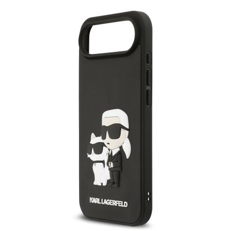 Husa pentru iPhone 17 Air Karl Lagerfeld 3D Rubber Karl and Choupette, Black [4]