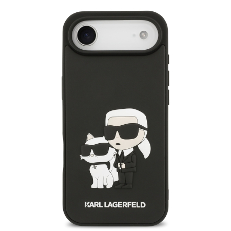 IPHONE 17 AIR - Husa pentru iPhone 17 Air Karl Lagerfeld 3D Rubber Karl and Choupette, Black