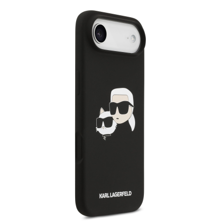 Husa pentru iPhone 17 Air, Karl Lagerfeld Liquid Silicone Double Heads MagSafe Black [3]