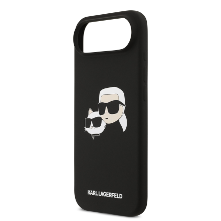 Husa pentru iPhone 17 Air, Karl Lagerfeld Liquid Silicone Double Heads MagSafe Black [4]