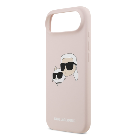 Husa pentru iPhone 17 Air, Karl Lagerfeld Liquid Silicone Double Heads MagSafe Pink [4]