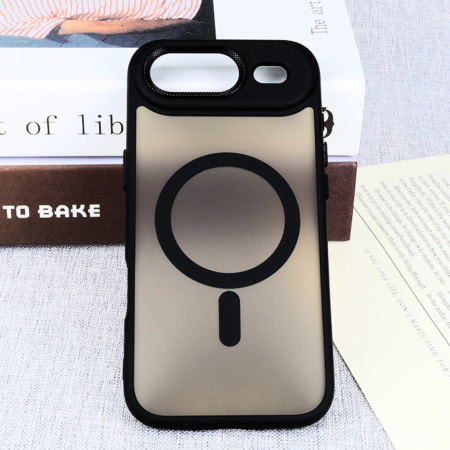 Husa pentru iPhone 17 Air, MagSafe, Drop Resistant Shockproof, Matte Skin Black [5]