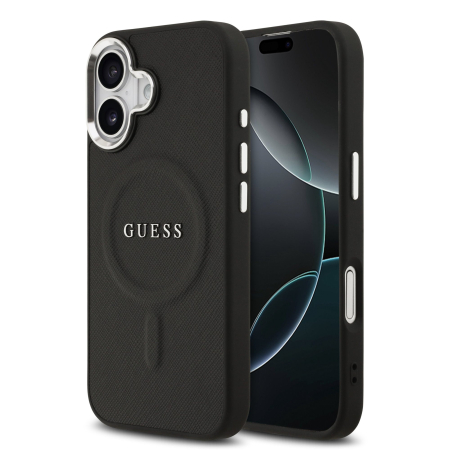 IPHONE 17 - Husa pentru iPhone 17, Guess PU Saffiano MagSafe, Black