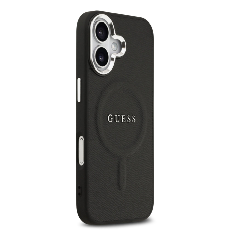 Husa pentru iPhone 17, Guess PU Saffiano MagSafe, Black [2]