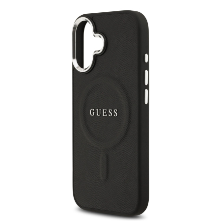 Husa pentru iPhone 17, Guess PU Saffiano MagSafe, Black [4]