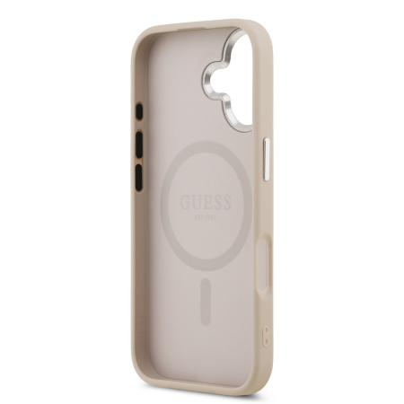 Husa pentru iPhone 17, Guess PU Saffiano MagSafe, Pink [5]