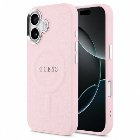 IPHONE 17 - Husa pentru iPhone 17, Guess PU Saffiano MagSafe, Pink