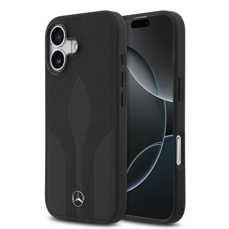 IPHONE 17 - Husa pentru iPhone 17, Mercedes Natural Leather The Move MagSafe, Black