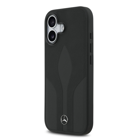 Husa pentru iPhone 17, Mercedes Natural Leather The Move MagSafe, Black [2]