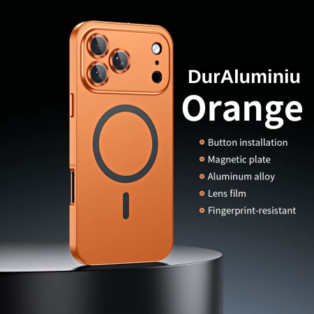 Husa pentru iPhone 17 Pro Max/ 18 Pro Max, Full Aluminium Protection Magsafe, Orange [1]