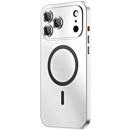 IPHONE 18 PRO - Husa pentru iPhone 17 Pro/ 18 Pro, Full Aluminium Protection Magsafe, Silver