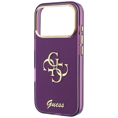 Husa pentru iPhone 17 Pro/ 18 Pro Guess - IML 4G Metal Script Burgundy [2]
