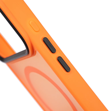 Husa pentru iPhone 17 Pro/ 18 Pro, MagSafe, Drop Resistant Shockproof, Matte Skin Orange [3]
