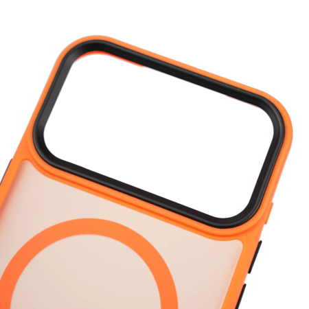 Husa pentru iPhone 17 Pro/ 18 Pro, MagSafe, Drop Resistant Shockproof, Matte Skin Orange [4]
