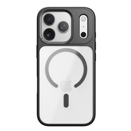 IPHONE 18 PRO - Husa pentru iPhone 17 Pro/ 18 Pro, Rock Guard Lens Protection Series Magnetic, transparent-black