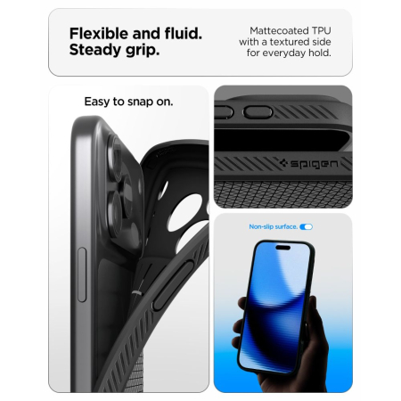 Husa pentru iPhone 17 Pro/ 18 Pro Spigen Liquid Air matte black [6]