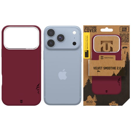 Husa pentru iPhone 17 Pro/ 18 Pro, Tactical MagForce Velvet Smoothie 2.0 Burgundy [5]