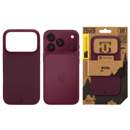 Husa pentru iPhone 17 Pro/ 18 Pro Tactical MagForce WEARe Burgundy [6]