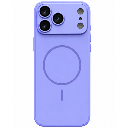 IPHONE 17 PRO - Husa pentru iPhone 17 Pro din Sticla si Silicon cu Protectie Completa a Camerelor si MagSafe, Lavanda Mat
