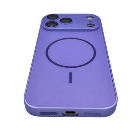 Husa pentru iPhone 17 Pro din Sticla si Silicon cu Protectie Completa a Camerelor si MagSafe, Lavanda Mat [1]
