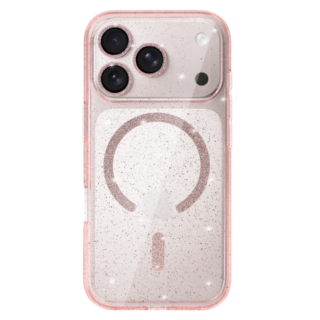Husa pentru iPhone 17 Pro, Glitter Magsafe, Pink Smoke [1]