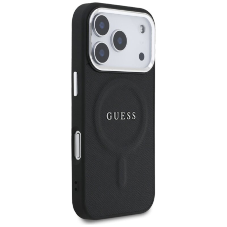Husa pentru iPhone 17 Pro, Guess PU Saffiano MagSafe, Black [1]