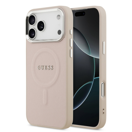 IPHONE 17 PRO - Husa pentru iPhone 17 Pro, Guess PU Saffiano MagSafe, Pink