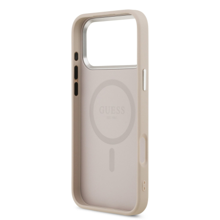 Husa pentru iPhone 17 Pro Max, Guess PU Saffiano MagSafe, Pink [5]