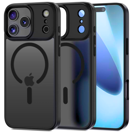 Husa pentru iPhone 17 Pro, MagSafe, Drop Resistant Shockproof, Matte Skin Black [12]