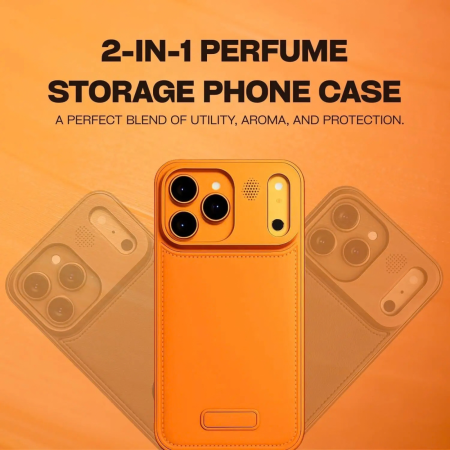 Husa pentru iPhone 17 Pro Max/ 18 Pro Max, Dur Aluminiu si Piele cu MagSafe, Orange Cosmic [5]