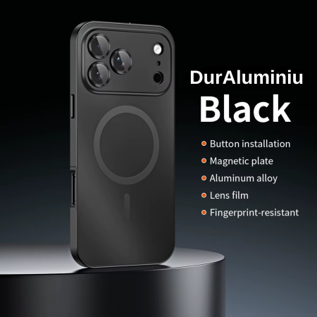 Husa pentru iPhone 17 Pro Max/ 18 Pro Max, Full Aluminium Protection Magsafe, Black [1]