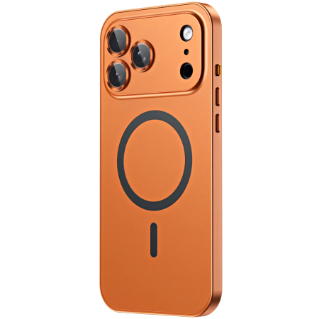 IPHONE 18 PRO MAX - Husa pentru iPhone 17 Pro Max/ 18 Pro Max, Full Aluminium Protection Magsafe, Orange