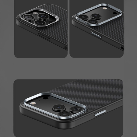 Husa pentru iPhone 17 Pro, Benks Magnetic Armor Pro Kevlar Metal Frame 600D (C.K.FL.AP.BK.A069) black (Camera Control Button) [5]