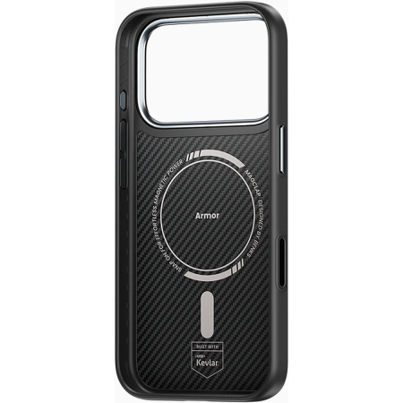 Husa pentru iPhone 17 Pro, Benks Magnetic Armor Pro Kevlar Metal Frame 600D (C.K.FL.AP.BK.A069) black (Camera Control Button) [2]
