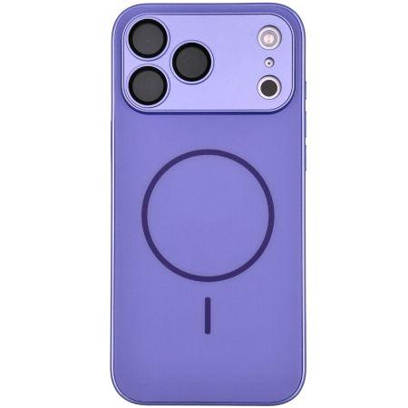 IPHONE 17 PRO MAX - Husa pentru iPhone 17 Pro Max din Sticla si Silicon cu Protectie Completa a Camerelor si MagSafe, Lavanda Mat