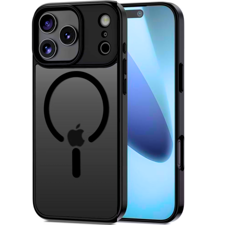 IPHONE 17 PRO MAX - Husa pentru iPhone 17 Pro Max, MagSafe, Drop Resistant Shockproof, Matte Skin Black