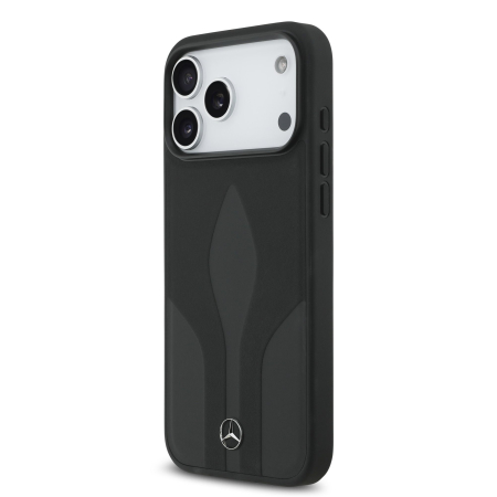 Husa pentru iPhone 17 Pro, Mercedes Natural Leather The Move MagSafe, Black [2]