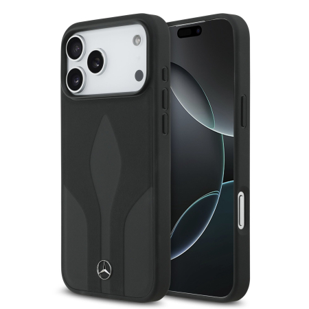 IPHONE 17 PRO MAX - Husa pentru iPhone 17 Pro Max, Mercedes Natural Leather The Move MagSafe, Black