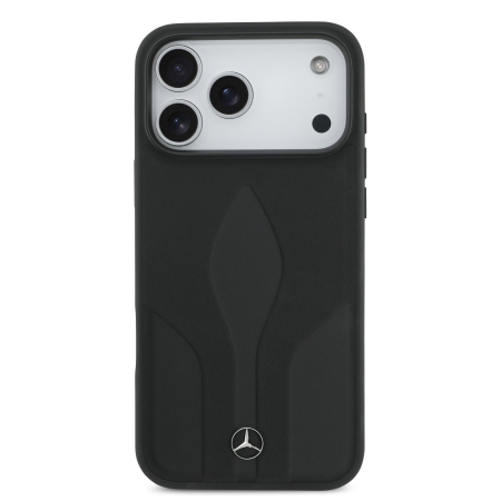 Husa pentru iPhone 17 Pro Max, Mercedes Natural Leather The Move MagSafe, Black [1]