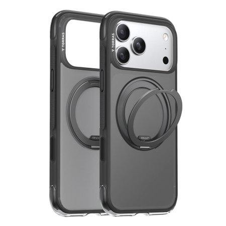 IPHONE 17 PRO MAX - Husa pentru iPhone 17 Pro Max - Torras - Ostand O3 Air Series, Shadow Black