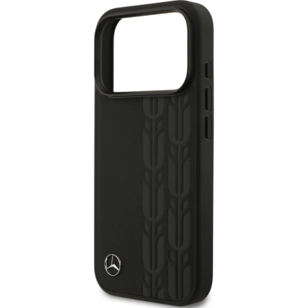 Husa pentru iPhone 17 Pro Max, Mercedes Leather Laurel Leaves MagSafe, Black [5]